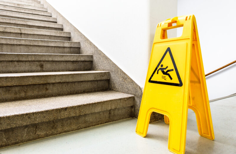 Stairway trip and fall